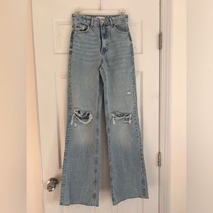 Zara - High Waisted Straight Leg Jeans, Size 2